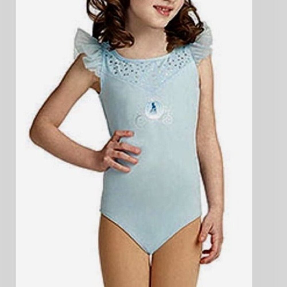 Disney Princess‎ by Capezio Cinderella Leotard Medium 7 / 8 Light Blue Dress Up